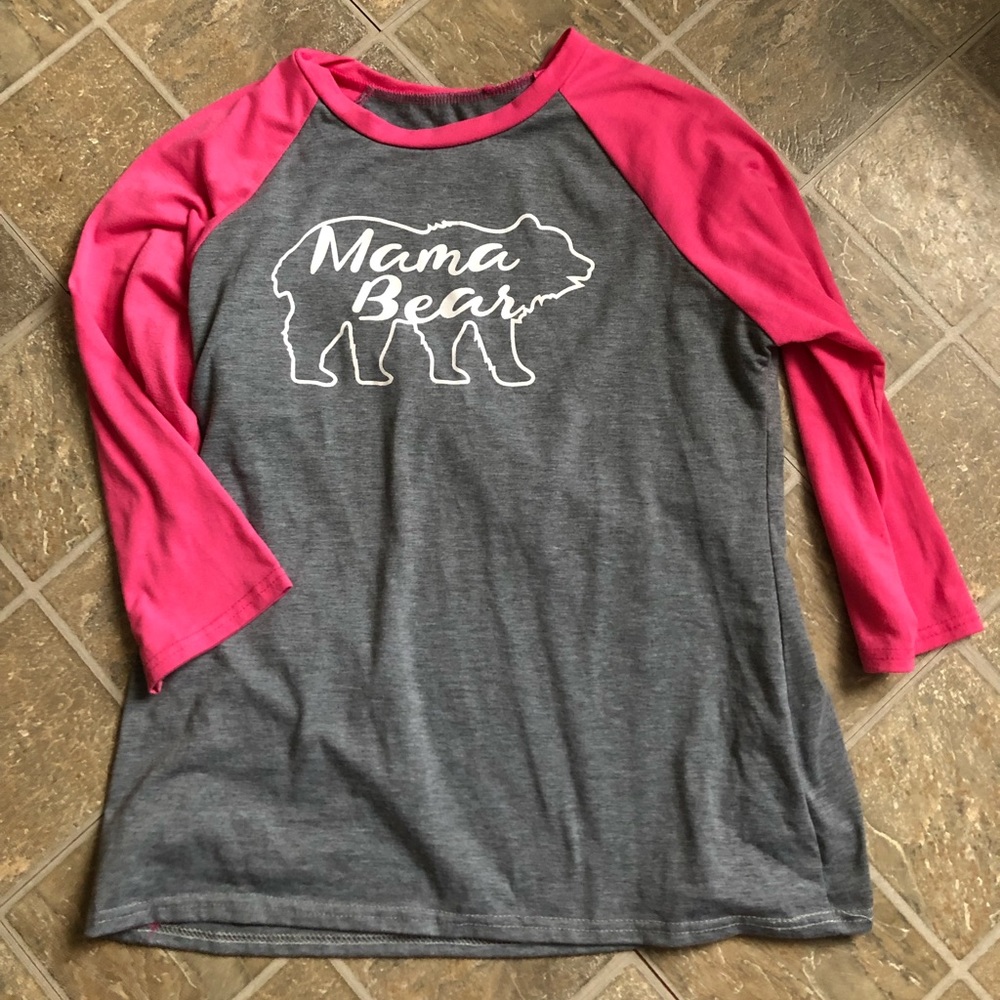 Pink and grey mama bear